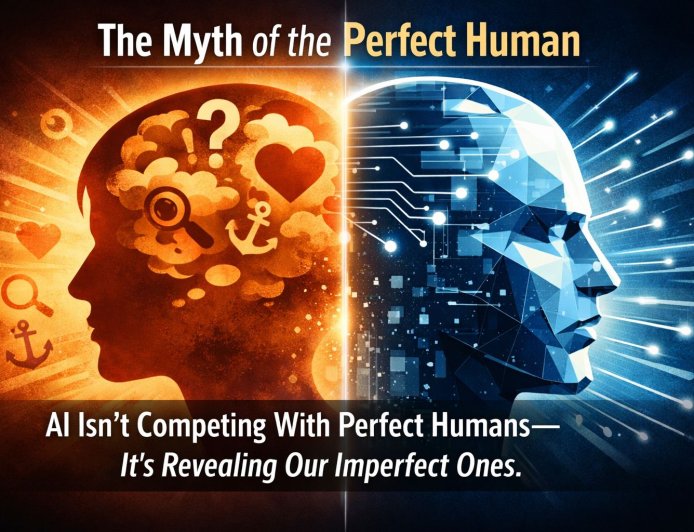 The Myth of the Perfect Human — And Why AI’s Critics Keep Comparing It to a Fantasy