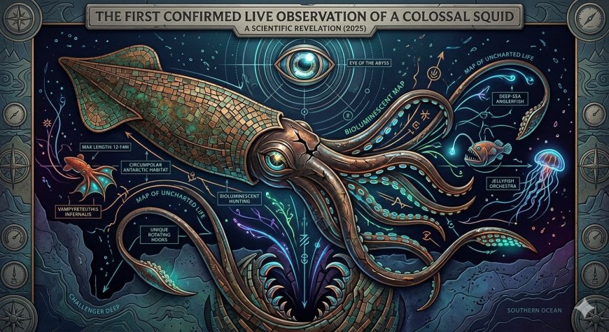 The Abyssal Blueprint: First Live Observation of the Colossal Squid - 06/19/2026